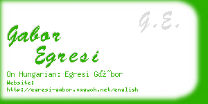 gabor egresi business card